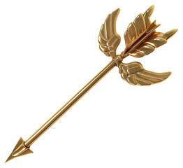 PNG Golden cupid arrow jewelry brooch white background - obrazy, fototapety, plakaty