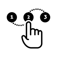 Vector solid black icon for Choice