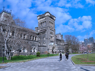 University of Toronto campus with University College building, built circa 1850