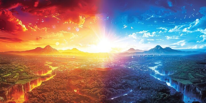 Heaven and hell concept