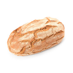 Delicious bread on white background