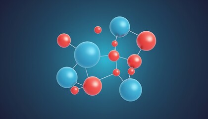 Atomic Structure: Modern Flat Style Vector Illustration of Atoms and Molecules