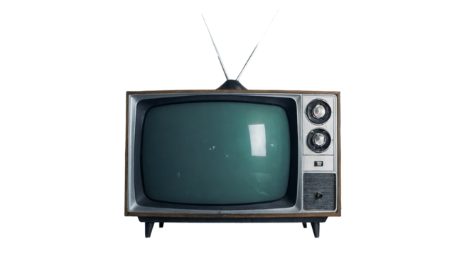 TV Set Old Television Tube Antenna 