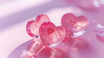 Obraz premium Professional product photography hyperdetailed of heart icon, love icon for valentine, proposal, wedding , save the date