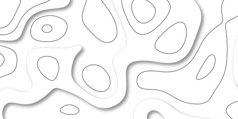 Obraz premium Abstract wavy line 3d paper cut white background with shadows. Abstract realistic papercut decoration textured with wavy layers. Topographic contour lines vector map seamless pattern vector.