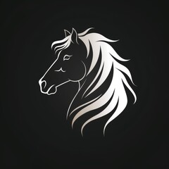 Equestrian Elegance: Innovative Team Logo with Minimalist Style