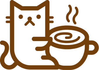 Kitty holding coffee