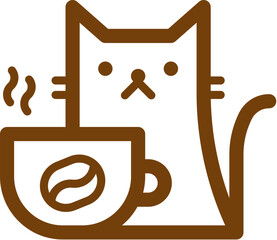 Kitty enjoying coffee