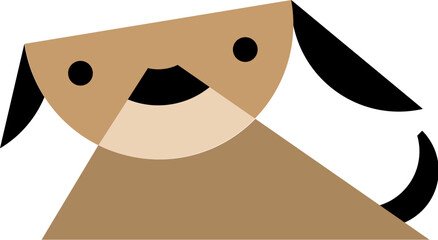 Cartoon minimalist Beagle design