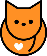 Cartoon cat logo design