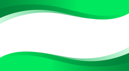 Abstract business banner background with green modern curve. Vector illustration