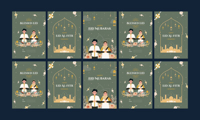 happy eid al fitr vector illustration design