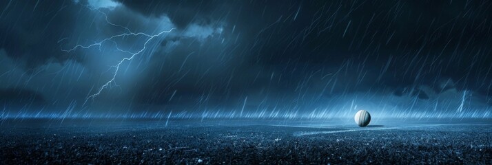 Dramatic Thunderstorm with Copy Space for Wallpaper or Background
