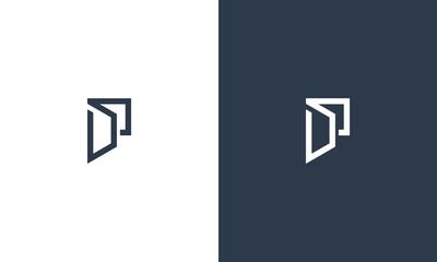letter dp monogram logo design vector illustration - obrazy, fototapety, plakaty