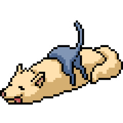 pixel art of cat dog sleep - 784925957