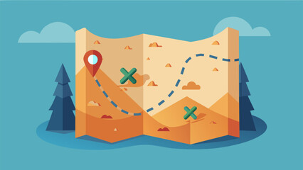 An intricately drawn treasure map with X marking the spots of important milestones and achievements in a persons life.