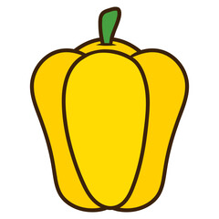 yellow bell pepper vegetable illustration