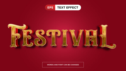 Golden circus text effect, editable luxury and rich text style © agih