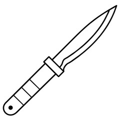 knife on a white background