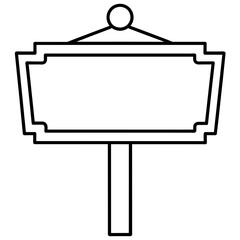 Obraz premium signboard line vector