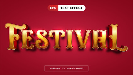 Golden circus text effect, editable luxury and rich text style © agih