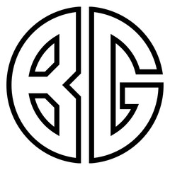 BG Monogram Logo in a Circular Design