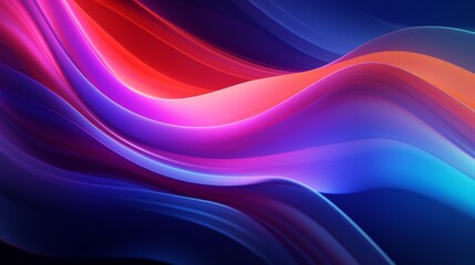 Fototapeta premium Generative AI Electric and vibrant gradients overlapping to create an abstract and lively scene.