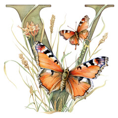 PNG The letter V butterfly animal insect