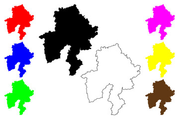 Namur Province (Kingdom of Belgium, Provinces of Belgium, Walloon Region) map vector illustration, scribble sketch Namur map