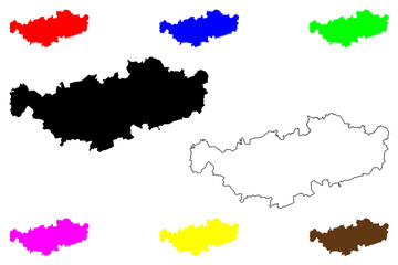 Walloon Brabant Province (Kingdom of Belgium, Provinces of Belgium, Walloon Region) map vector illustration, scribble sketch Walloon Brabant map - obrazy, fototapety, plakaty