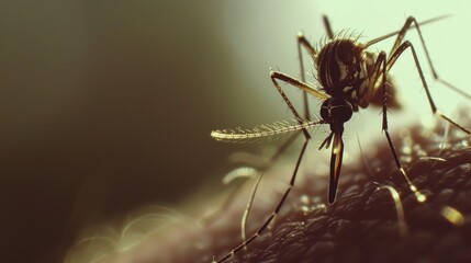 a small mosquito biting an arm, AI Generative - obrazy, fototapety, plakaty