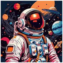 Astronaut lost in galaxy.