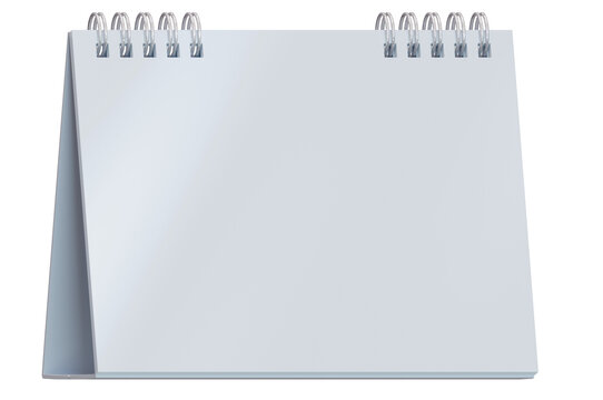 3 RENDER , Blank Calendar mock up on isolated transparent background . Space for text