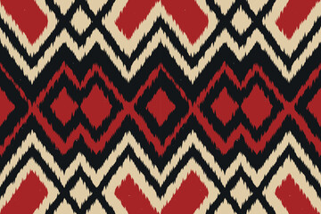 Fabric ethnic tribal pattern art. Ethnic ikat seamless pattern. American and Mexican style. Design for background, wallpaper, illustration, fabric, clothing, carpet, textile, batik, embroidery.