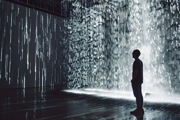 Contemplating Digital Rain Installation