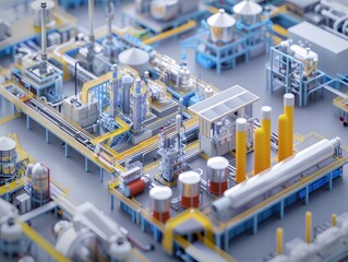 Intricate Industrial Facility Model