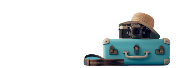 Travel bag and travel on transaparent png file