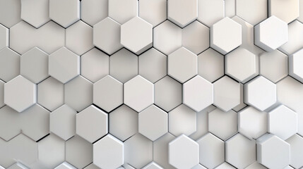 Naklejka premium Minimalist hexagon background in monochrome for a tech theme.
