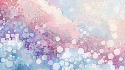 Pastel dot mosaic in whimsical pinks, blues, playful vector.