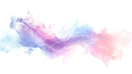 Fototapeta na wymiar pastel fantasy lightning spark on white background