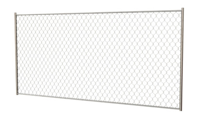 Clear Diamond Mesh: PNG features a transparent metal chain-link fence with a captivating rhombic mesh design. Ideal for showcasing secure fencing solutions without a background for design flexibility. - obrazy, fototapety, plakaty