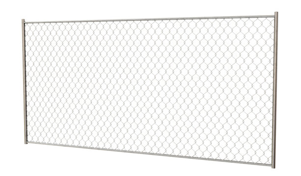 Clear Diamond Mesh: PNG features a transparent metal chain-link fence with a captivating rhombic mesh design. Ideal for showcasing secure fencing solutions without a background for design flexibility.