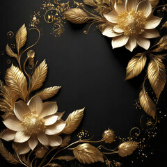 golden floral frame