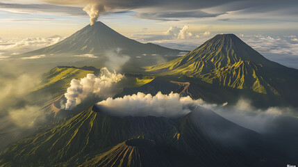 Bromo volcano in Java island, Indonesia