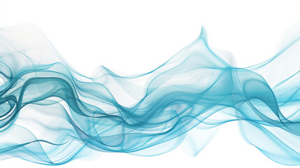 A calming sky blue abstract wave background with a white backdrop.