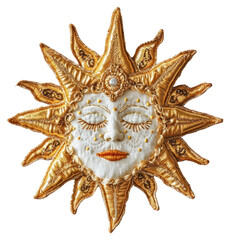 PNG  Celestial Golden Star gold face representation - obrazy, fototapety, plakaty
