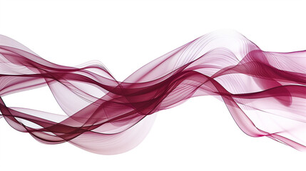 Smooth flowing wave lines in rich maroon tones, representing dynamism and innovation in digital communication and technology, isolated on a white background.