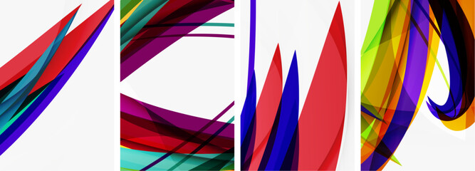 a bunch of colorful lines on a white background High quality
