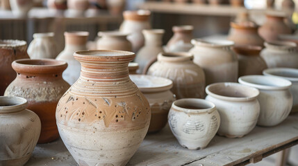 Fototapeta na wymiar Ancient pottery techniques