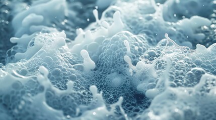 Quantum computing sea foam, close-up, straight-on shot, binary froth, computational complexity  - obrazy, fototapety, plakaty